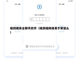 端到端安全聊天软件（端到端网络易于安装么）