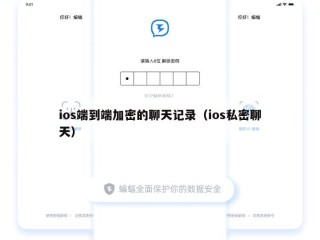 ios端到端加密的聊天记录（ios私密聊天）