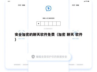 安全加密的聊天软件免费（加密 聊天 软件）