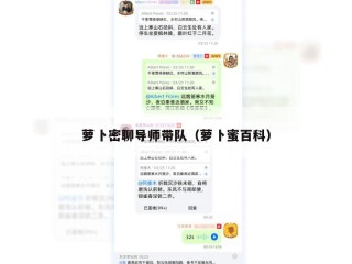 萝卜密聊导师带队（萝卜蜜百科）