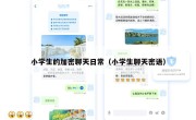 小学生的加密聊天日常（小学生聊天密语）
