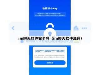 im聊天软件安全吗（im聊天软件源码）