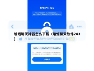 蝙蝠聊天神器怎么下载（蝙蝠聊天软件243）