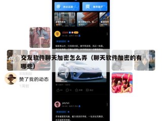 交友软件聊天加密怎么弄（聊天软件加密的有哪些）