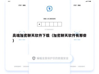 高端加密聊天软件下载（加密聊天软件有那些）