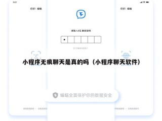 小程序无痕聊天是真的吗（小程序聊天软件）