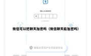 微信可以把聊天加密吗（微信聊天能加密吗）