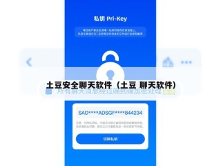 土豆安全聊天软件（土豆 聊天软件）