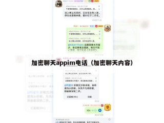 加密聊天appim电话（加密聊天内容）