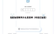 当前加密聊天什么意思啊（对话已加密）