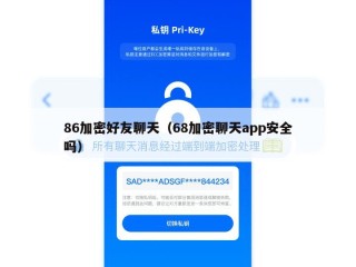 86加密好友聊天（68加密聊天app安全吗）