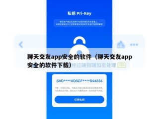 聊天交友app安全的软件（聊天交友app安全的软件下载）