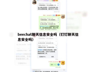 beechat聊天信息安全吗（钉钉聊天信息安全吗）