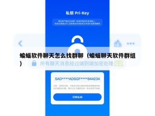 蝙蝠软件聊天怎么找群聊（蝙蝠聊天软件群组）