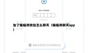 加了蝙蝠侠微信怎么聊天（蝙蝠侠聊天app）