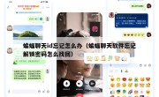 蝙蝠聊天id忘记怎么办（蝙蝠聊天软件忘记解锁密码怎么找回）