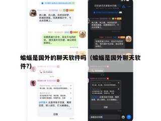 蝙蝠是国外的聊天软件吗（蝙蝠是国外聊天软件?）
