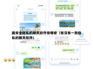 最安全隐私的聊天软件有哪些（有没有一款隐私的聊天软件）