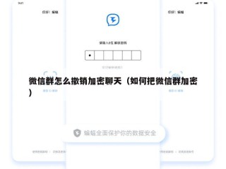 微信群怎么撤销加密聊天（如何把微信群加密）