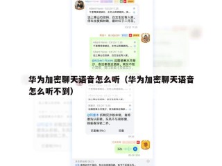 华为加密聊天语音怎么听（华为加密聊天语音怎么听不到）