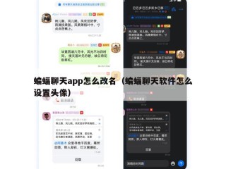 蝙蝠聊天app怎么改名（蝙蝠聊天软件怎么设置头像）