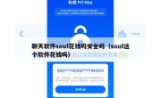 聊天软件soul花钱吗安全吗（soul这个软件花钱吗）