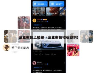 企业密信上被骗（企业密信被骗案例）