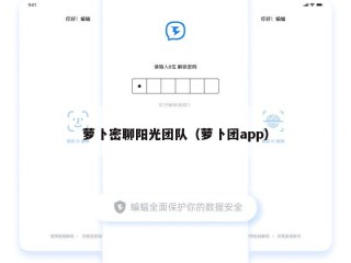 萝卜密聊阳光团队（萝卜团app）