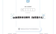 qq加密防非法聊天（加密是什么）
