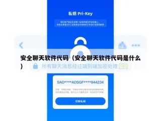 安全聊天软件代码（安全聊天软件代码是什么）