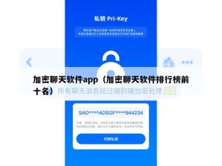 加密聊天软件app（加密聊天软件排行榜前十名）