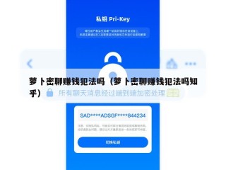 萝卜密聊赚钱犯法吗（萝卜密聊赚钱犯法吗知乎）