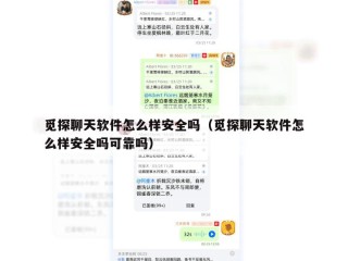 觅探聊天软件怎么样安全吗（觅探聊天软件怎么样安全吗可靠吗）