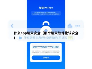 什么app聊天安全（那个聊天软件比较安全）