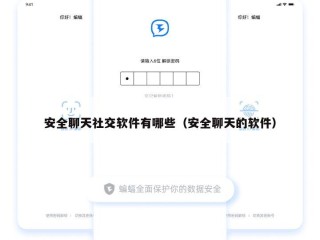 安全聊天社交软件有哪些（安全聊天的软件）