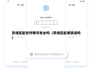 灵魂匹配软件聊天安全吗（灵魂匹配用说话吗）