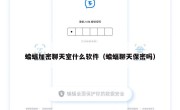 蝙蝠加密聊天室什么软件（蝙蝠聊天保密吗）
