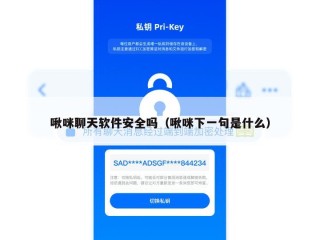 啾咪聊天软件安全吗（啾咪下一句是什么）
