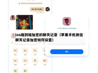 ios端到端加密的聊天记录（苹果手机微信聊天记录加密如何设置）