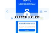 萝卜密聊停服（卜萝卜萝蜜）