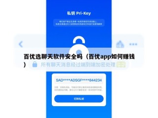 百优选聊天软件安全吗（百优app如何赚钱）