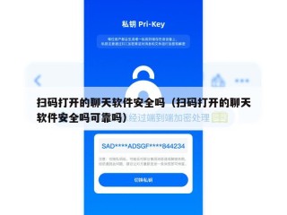 扫码打开的聊天软件安全吗（扫码打开的聊天软件安全吗可靠吗）