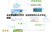 企业密信图片打不开（企业密信为什么不可以截图）