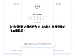 怎样对聊天记录进行加密（怎样对聊天记录进行加密设置）