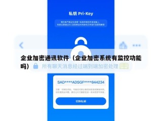 企业加密通讯软件（企业加密系统有监控功能吗）