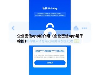 企业密信app的介绍（企业密信app是干啥的）