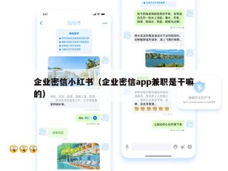 企业密信小红书（企业密信app兼职是干嘛的）