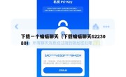 下载一个蝙蝠聊天（下载蝙蝠聊天6223080）