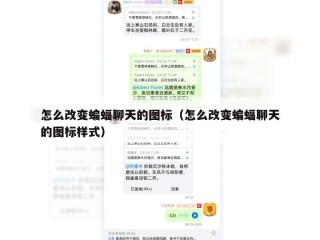 怎么改变蝙蝠聊天的图标（怎么改变蝙蝠聊天的图标样式）