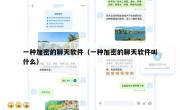 一种加密的聊天软件（一种加密的聊天软件叫什么）